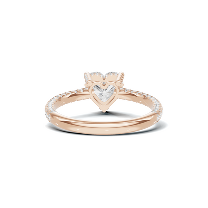 Elegant Heart Pave Ring