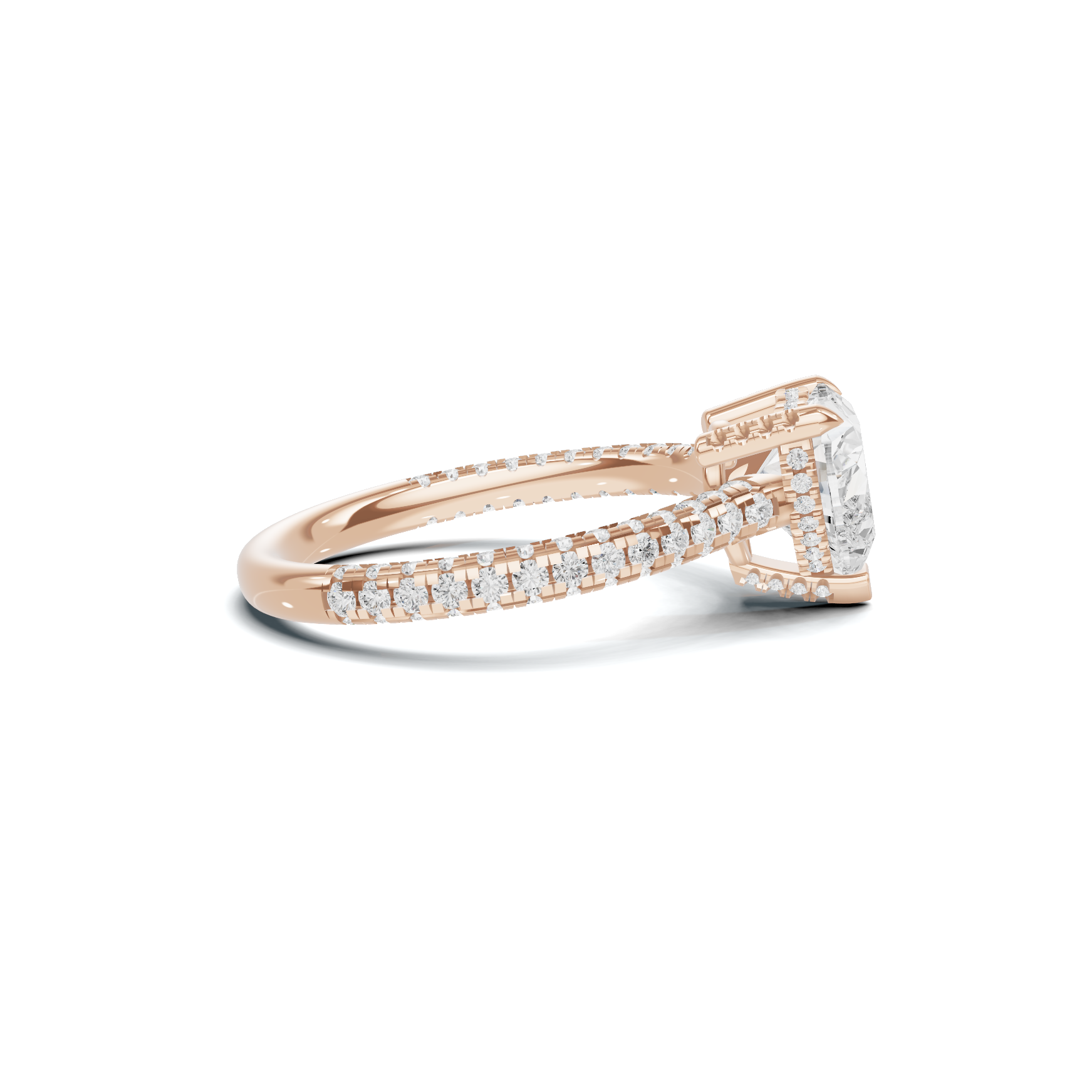 Elegant Heart Pave Ring
