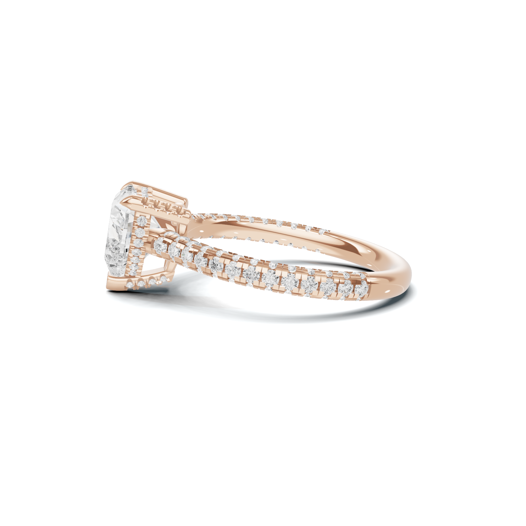 Elegant Heart Pave Ring