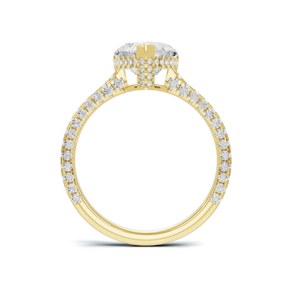 Elegant Heart Pave Ring