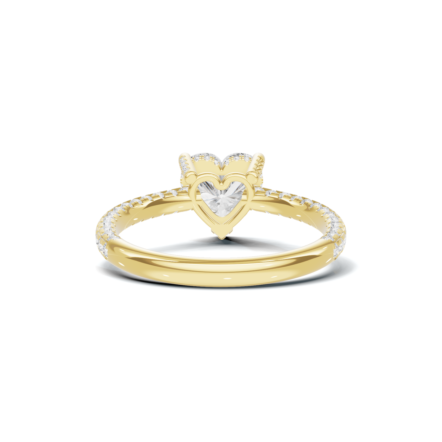 Elegant Heart Pave Ring