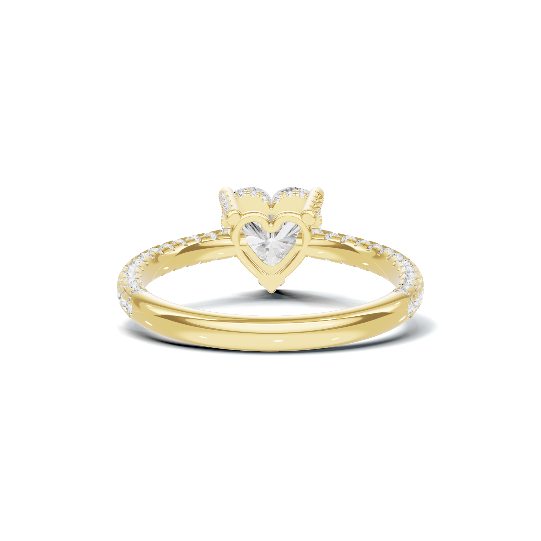 Elegant Heart Pave Ring