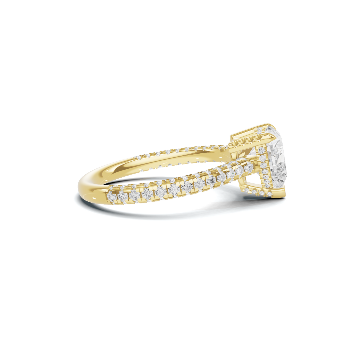 Elegant Heart Pave Ring
