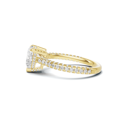 Elegant Heart Pave Ring