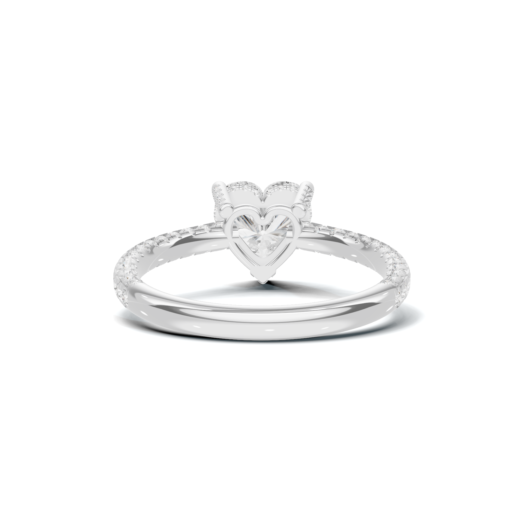 Elegant Heart Pave Ring