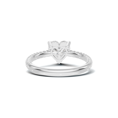 Elegant Heart Pave Ring