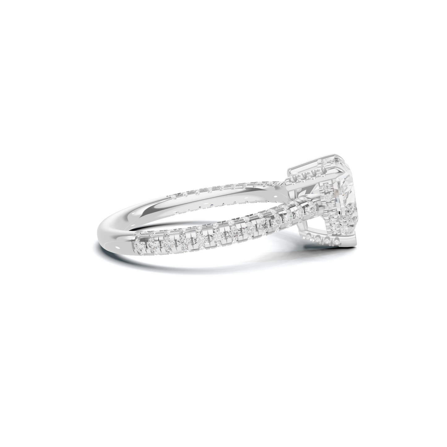 Elegant Heart Pave Ring
