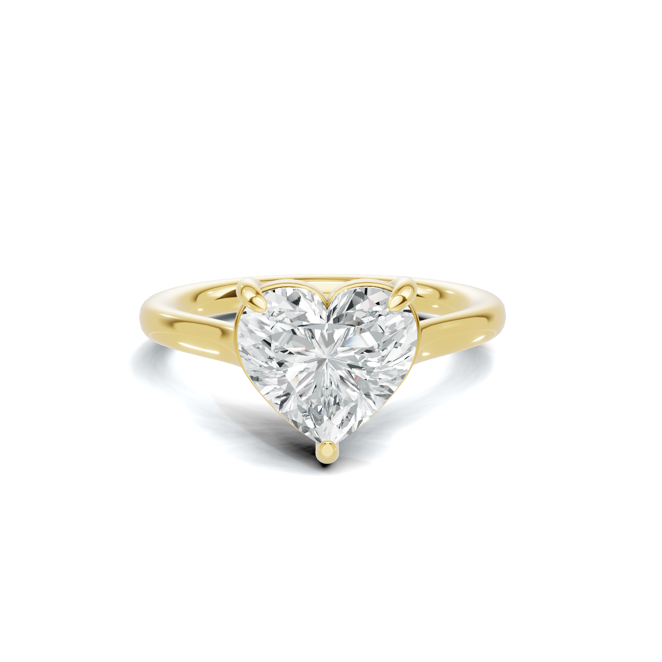 Elegant Heart Solitaire Ring