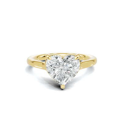 Elegant Heart Solitaire Ring