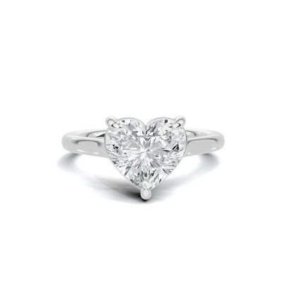 Elegant Heart Solitaire Ring