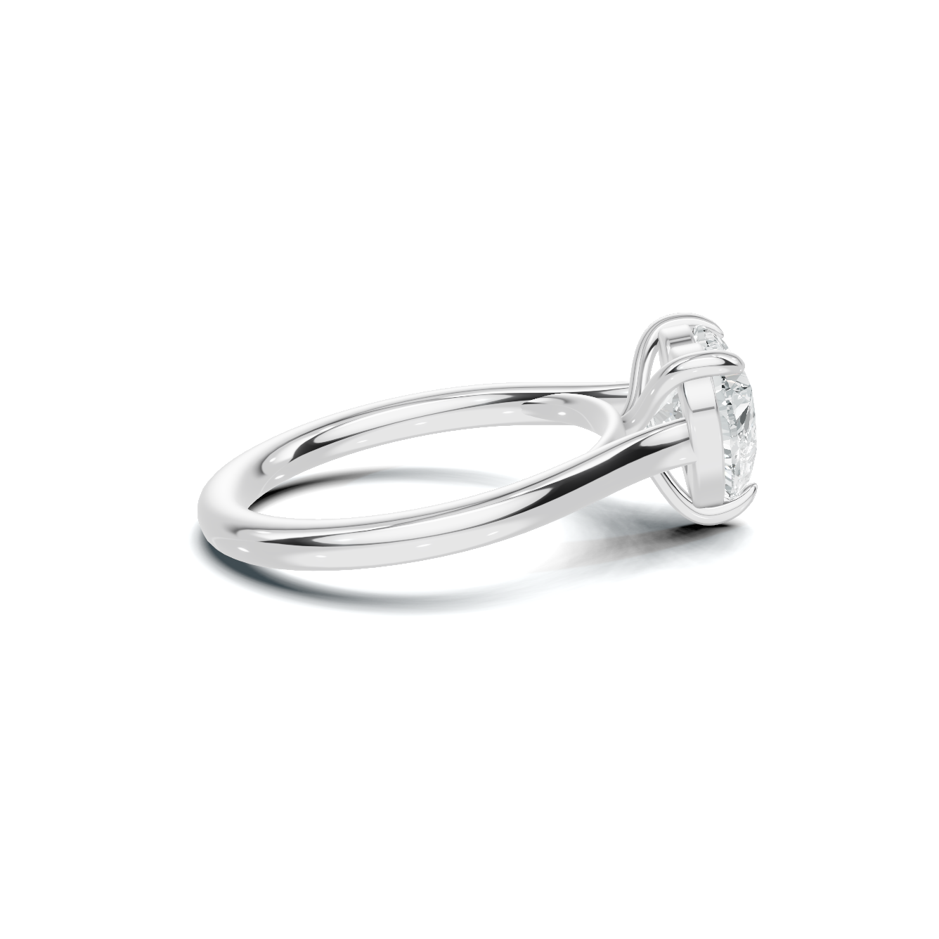 Elegant Heart Solitaire Ring