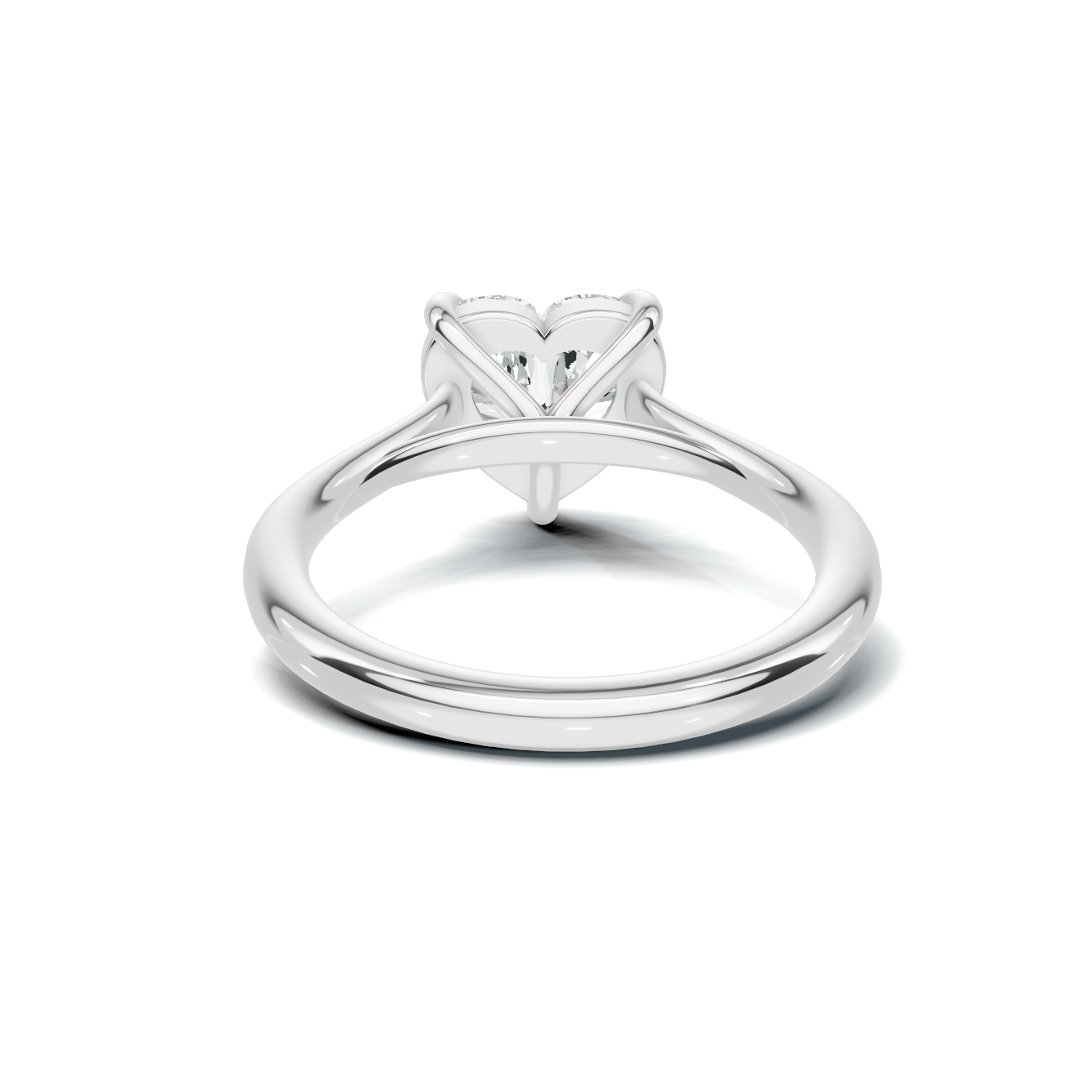 Elegant Heart Solitaire Ring