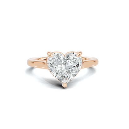 Elegant Heart Solitaire Ring