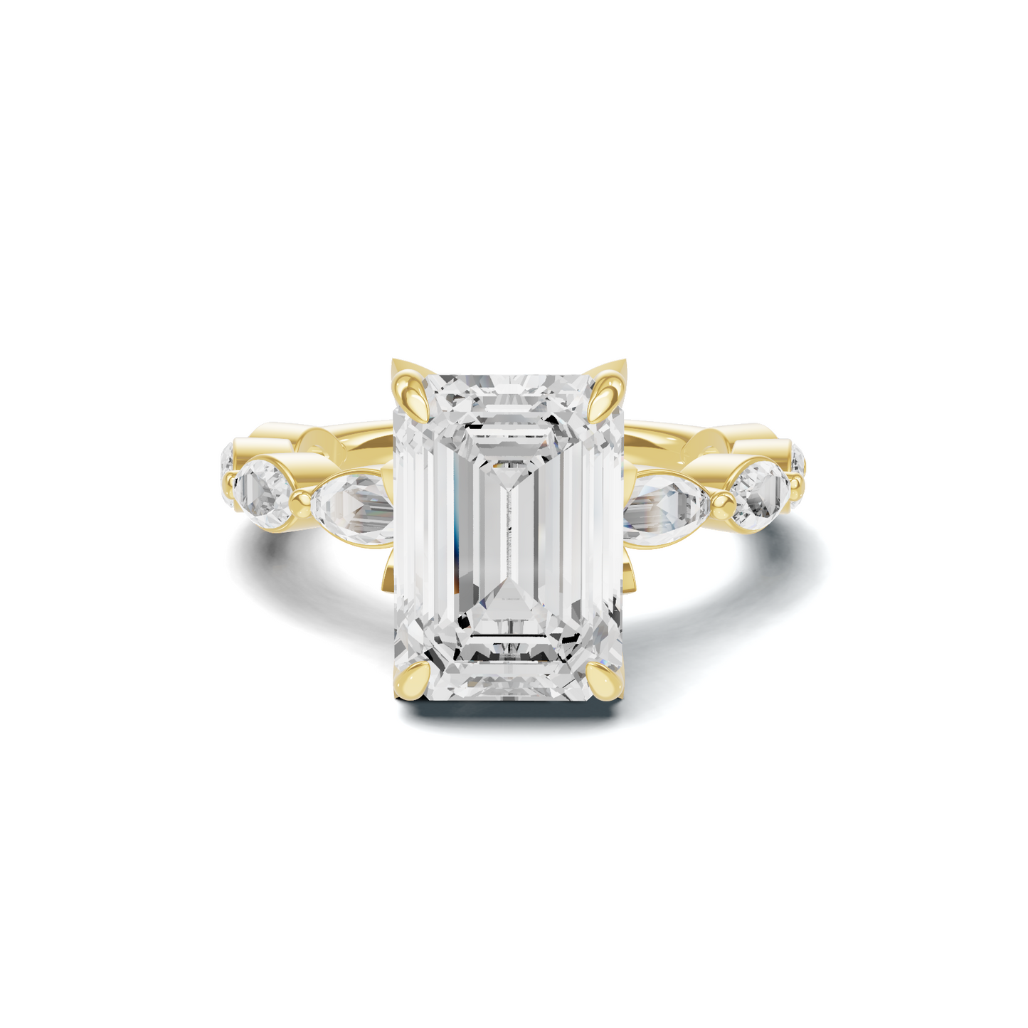 Elegant Marquise Accented Ring