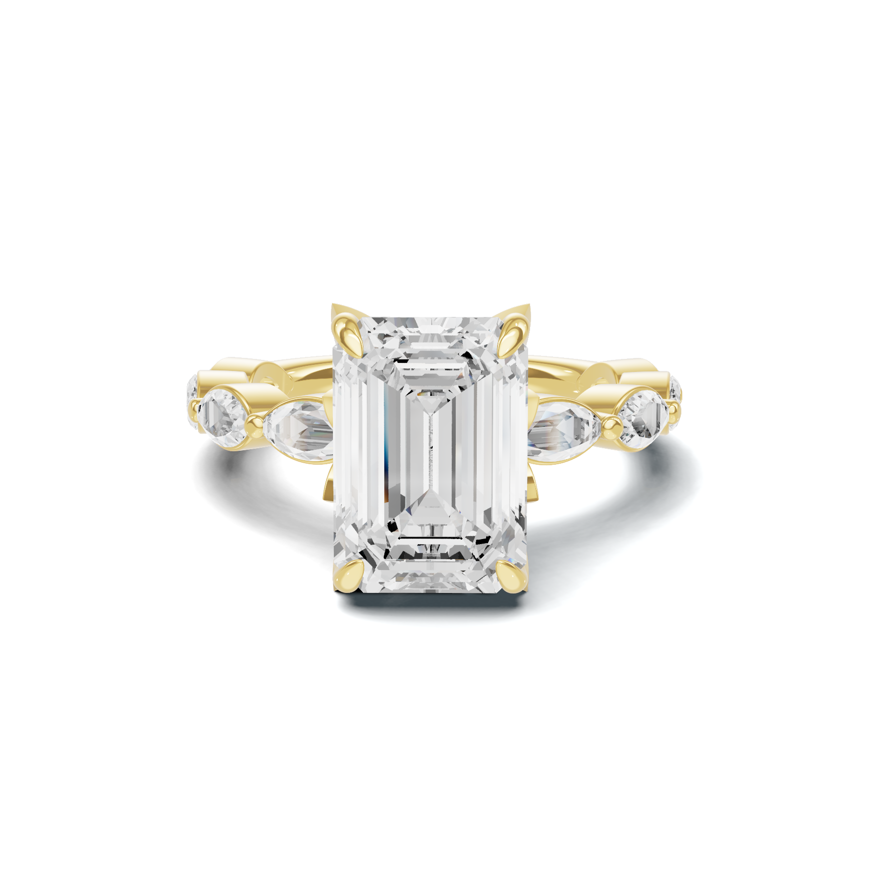 Elegant Marquise Accented Ring