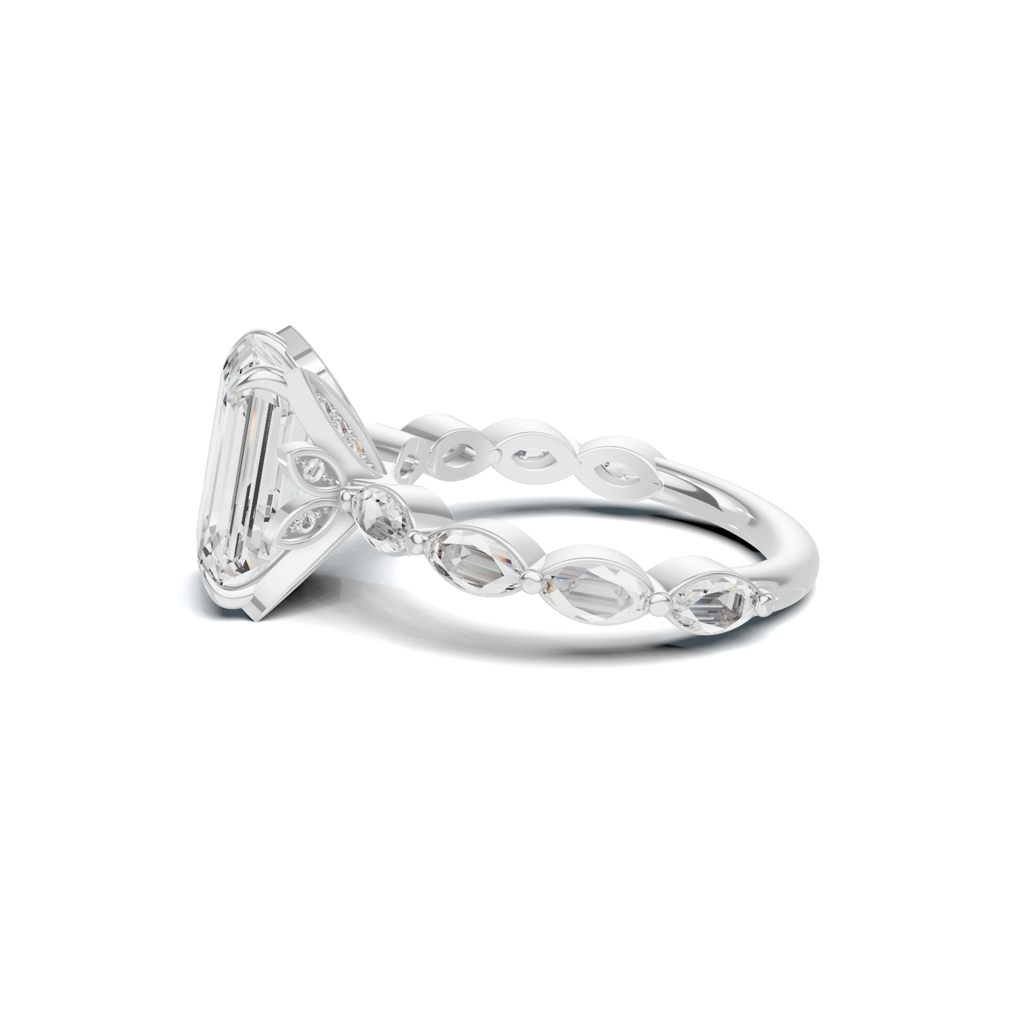 Elegant Marquise Accented Ring