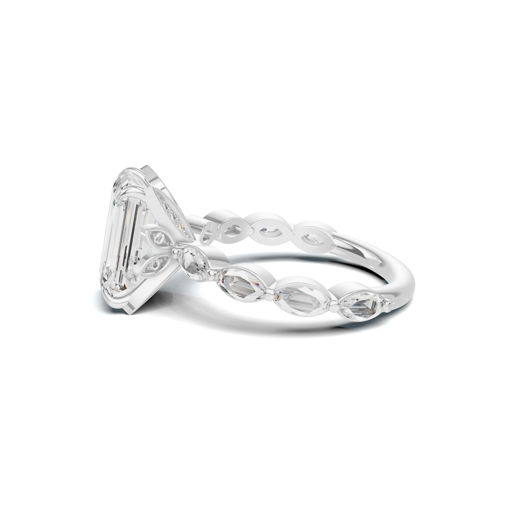 Elegant Marquise Accented Ring