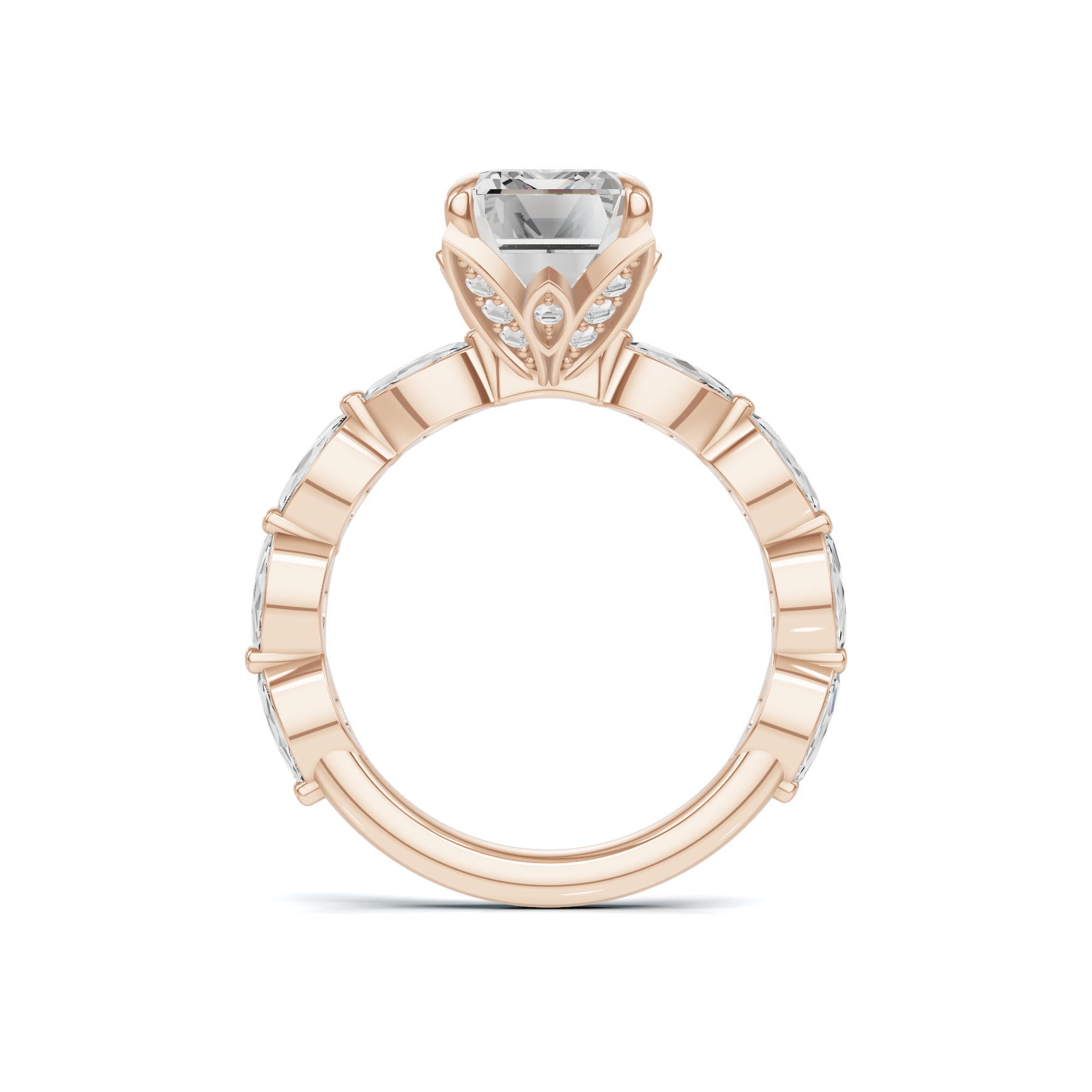 Elegant Marquise Accented Ring