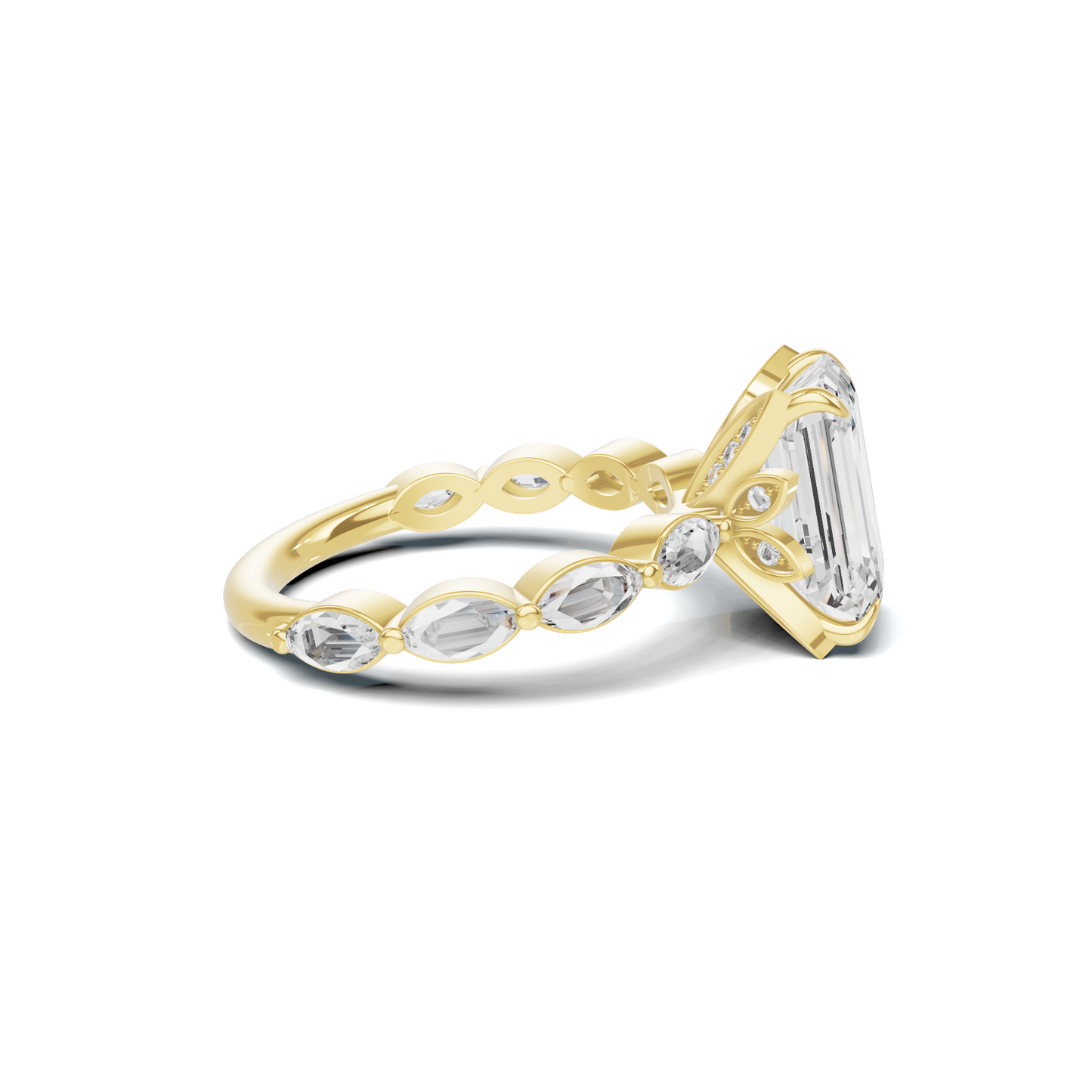 Elegant Marquise Accented Ring