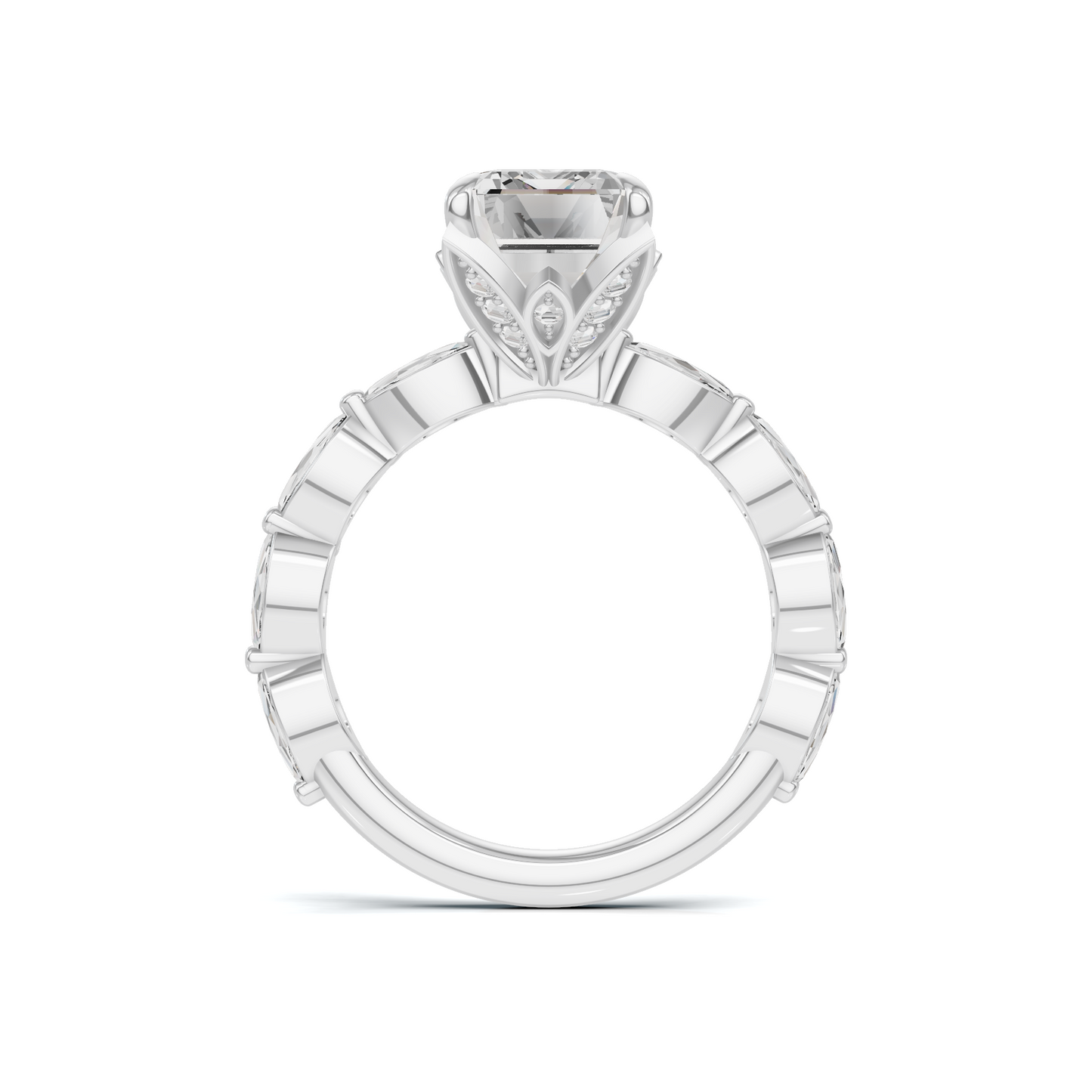 Elegant Marquise Accented Ring