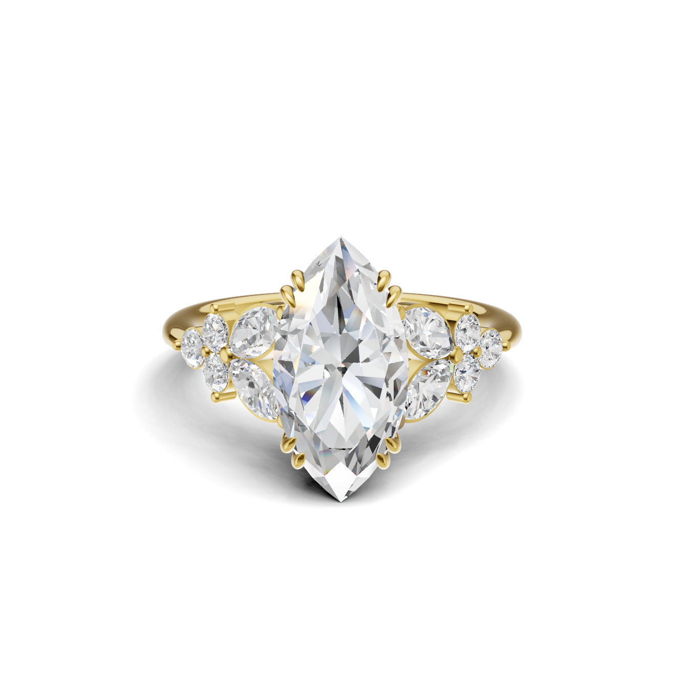 Elegant Marquise Cluster Ring