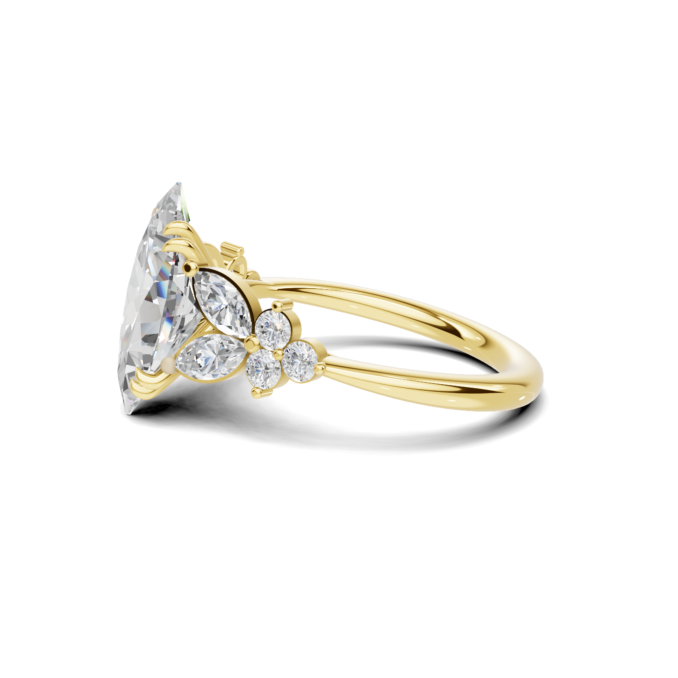 Elegant Marquise Cluster Ring