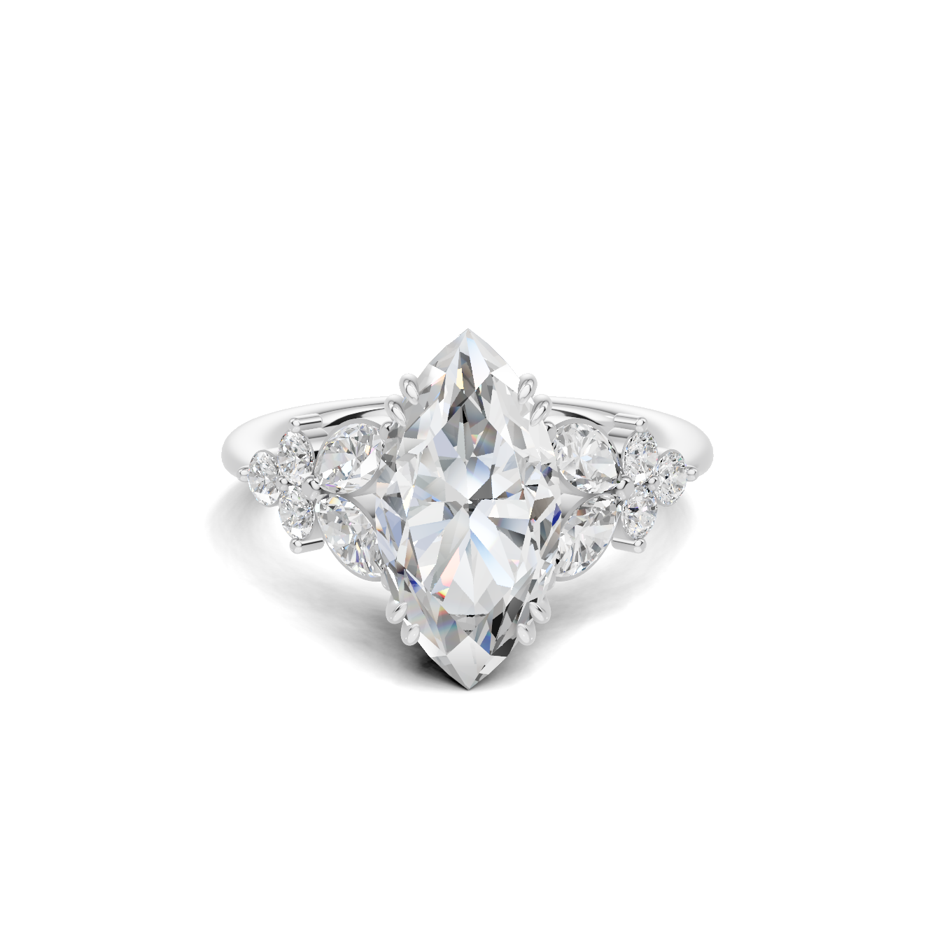 Elegant Marquise Cluster Ring