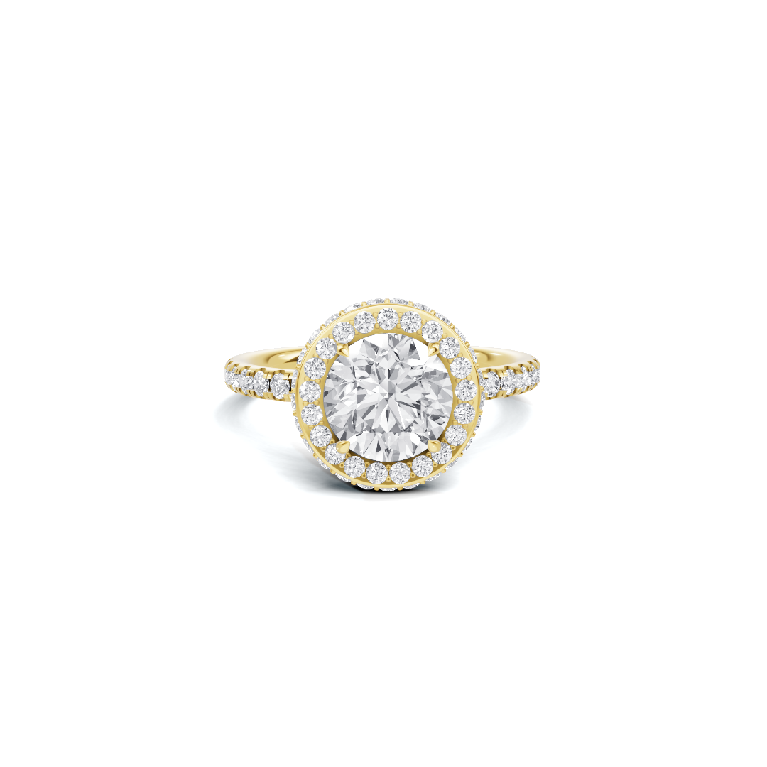 Elegant Pave Halo Ring