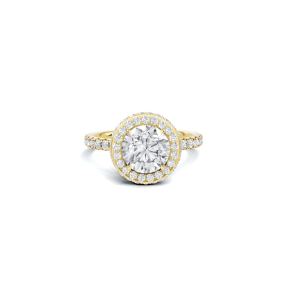 Elegant Pave Halo Ring