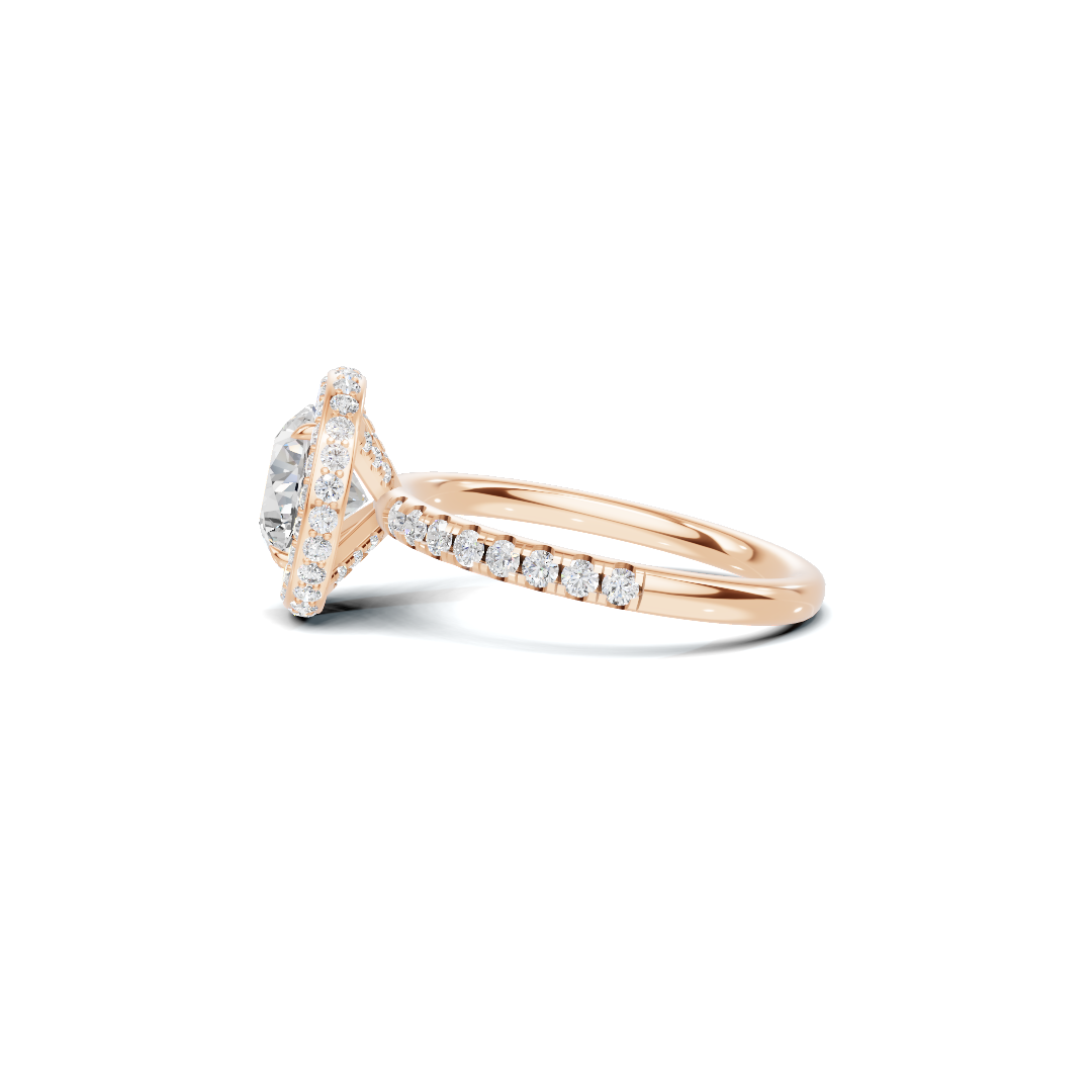 Elegant Pave Halo Ring