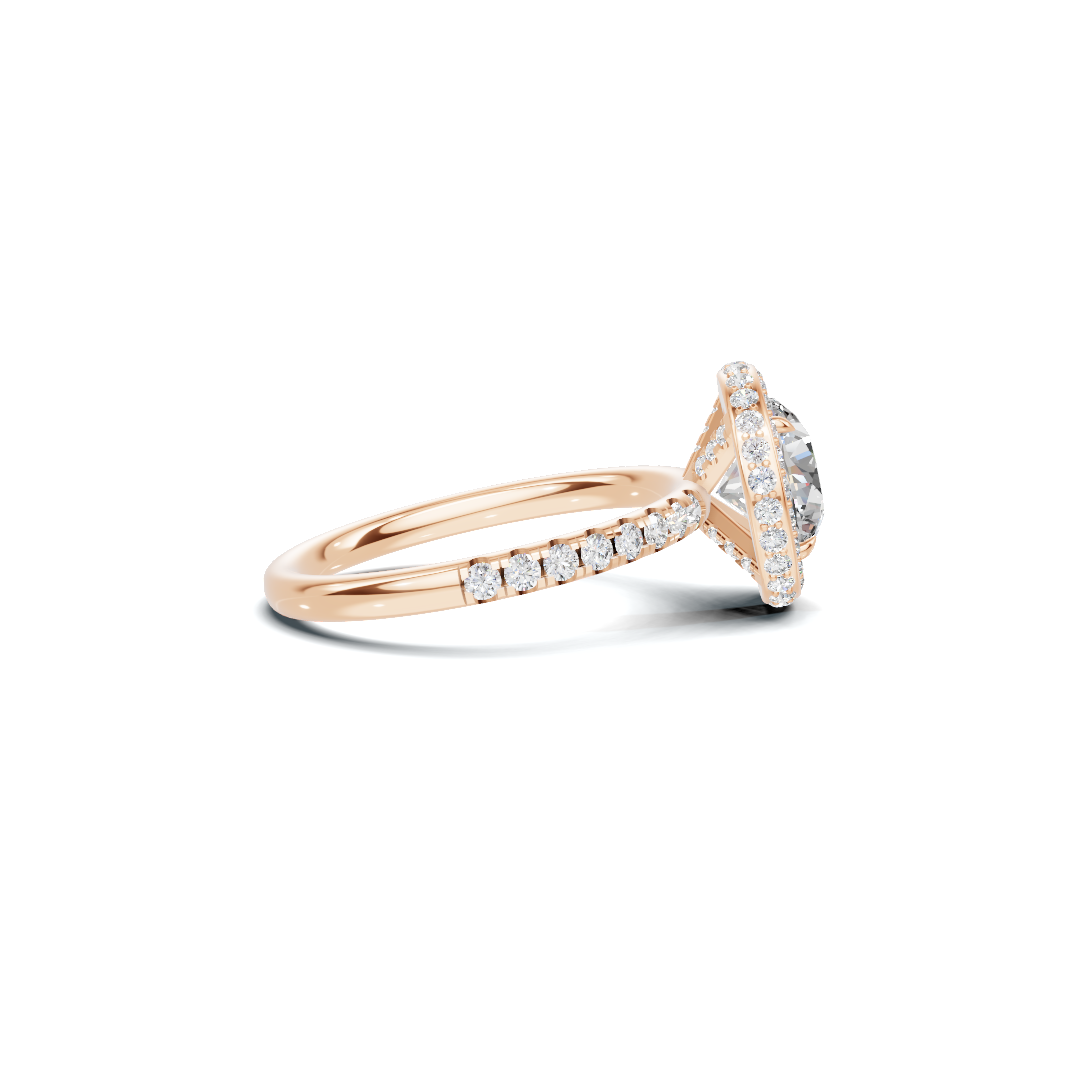 Elegant Pave Halo Ring