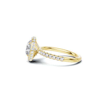 Elegant Pave Halo Ring