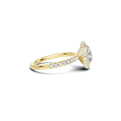 Elegant Pave Halo Ring
