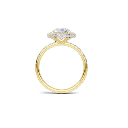 Elegant Pave Halo Ring