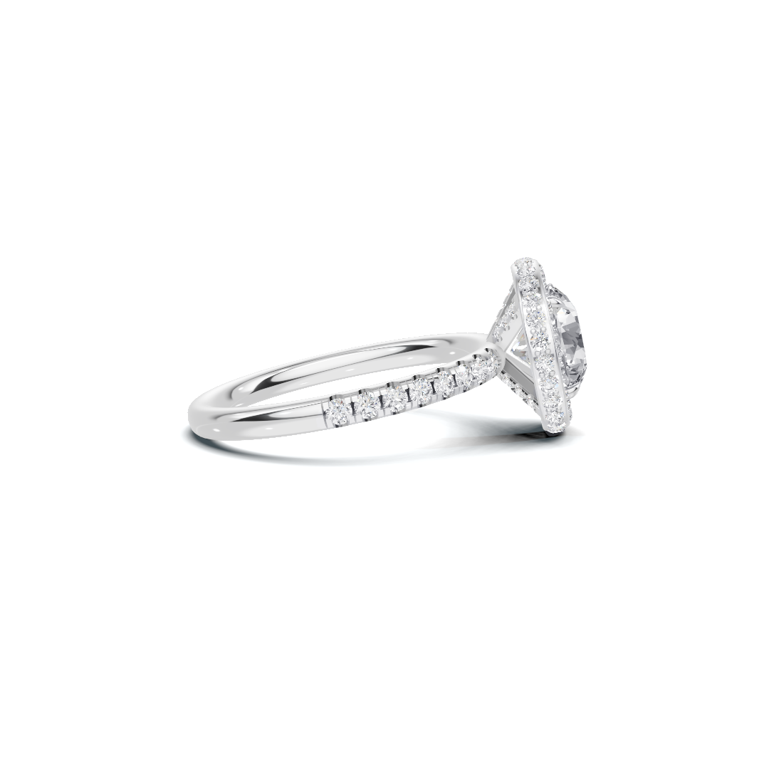 Elegant Pave Halo Ring