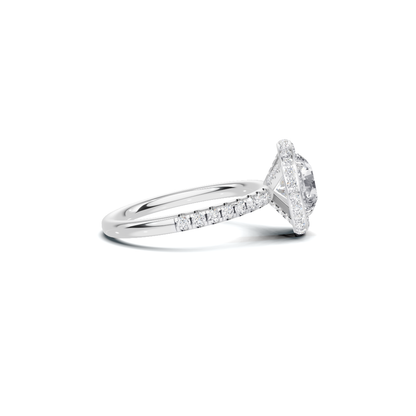 Elegant Pave Halo Ring