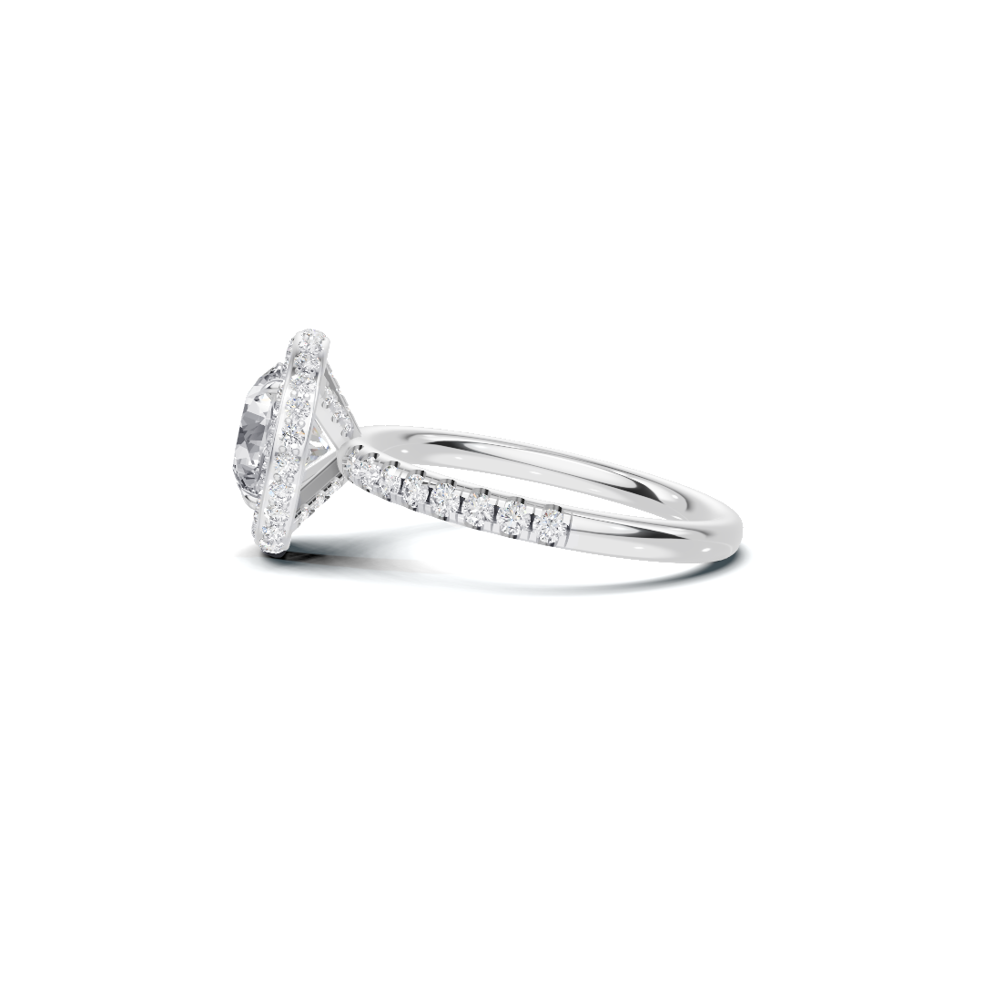 Elegant Pave Halo Ring