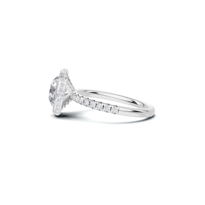 Elegant Pave Halo Ring