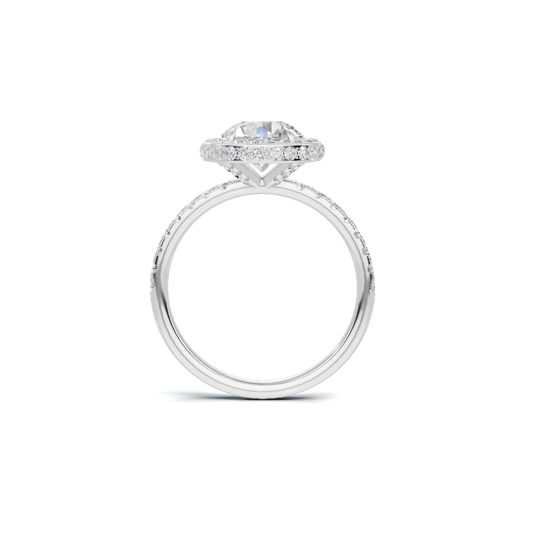 Elegant Pave Halo Ring