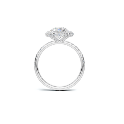 Elegant Pave Halo Ring