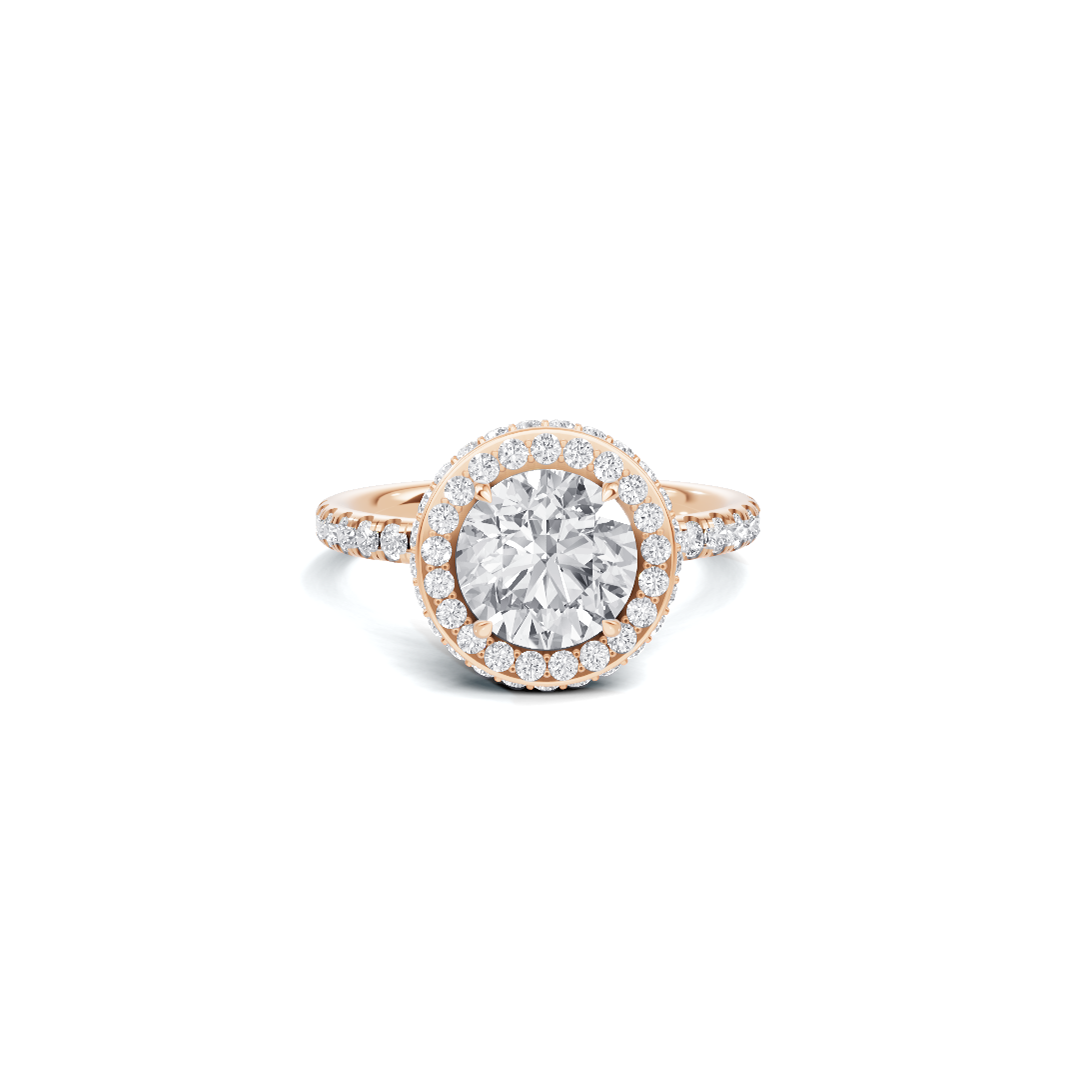 Elegant Pave Halo Ring