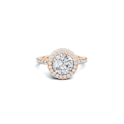 Elegant Pave Halo Ring