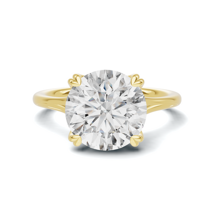 Elegant Sculpted Solitaire Ring