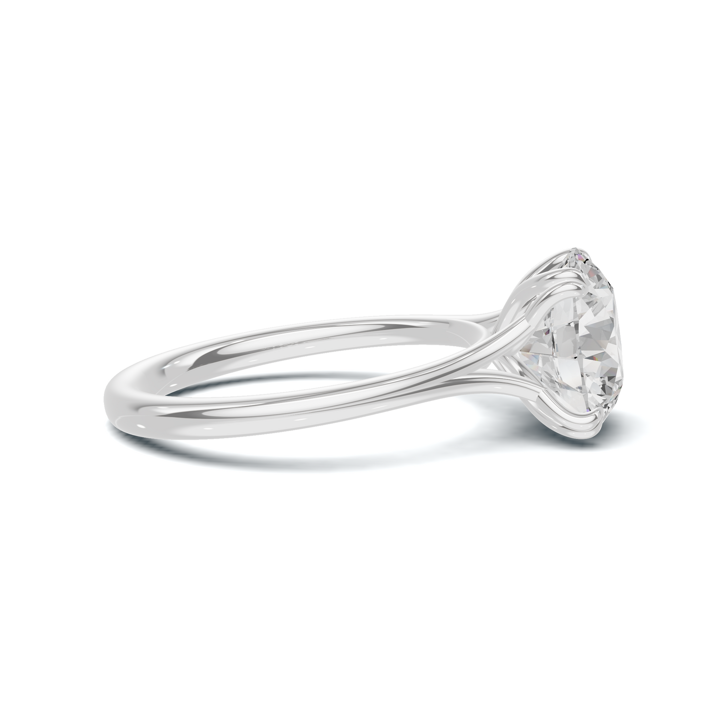 Elegant Sculpted Solitaire Ring