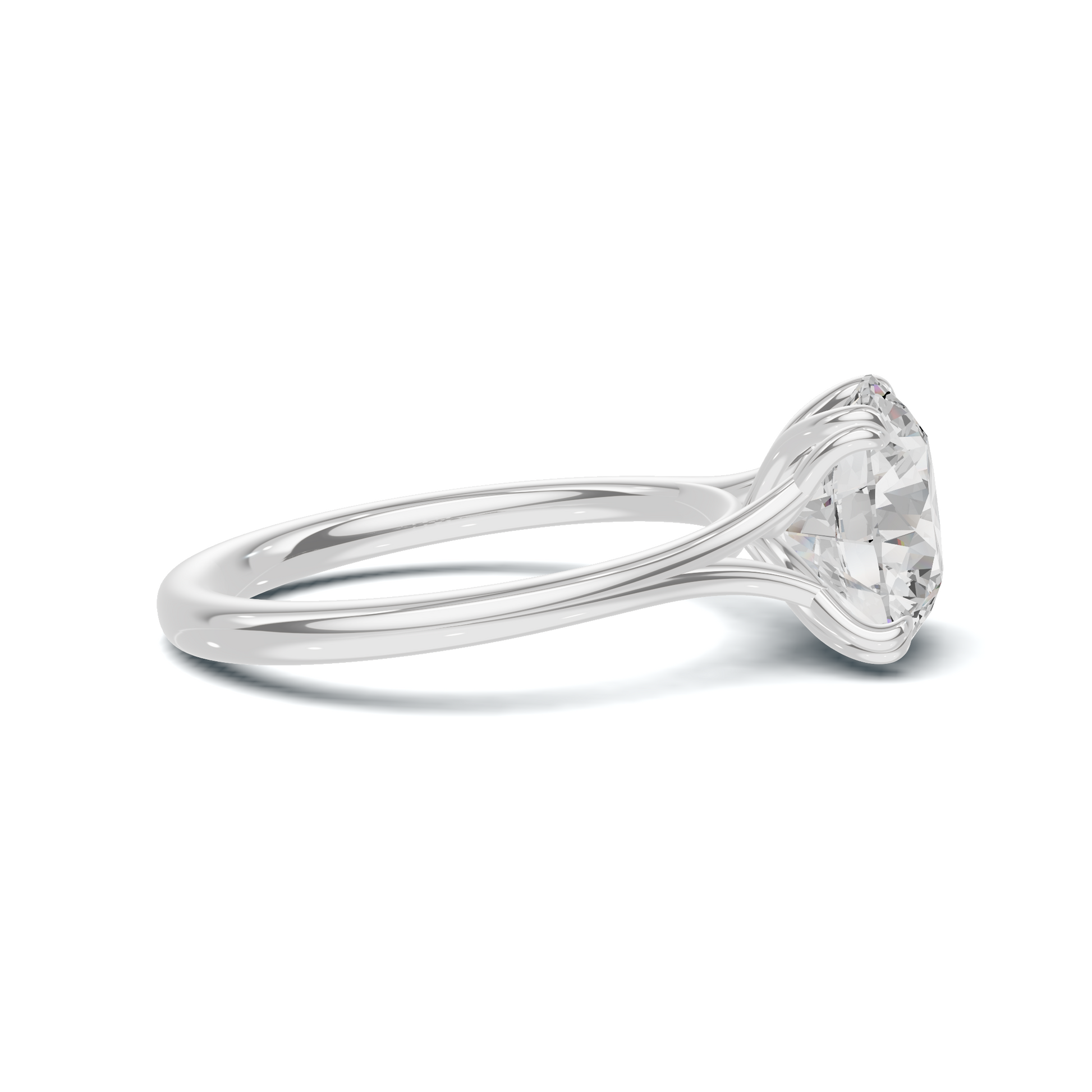 Elegant Sculpted Solitaire Ring