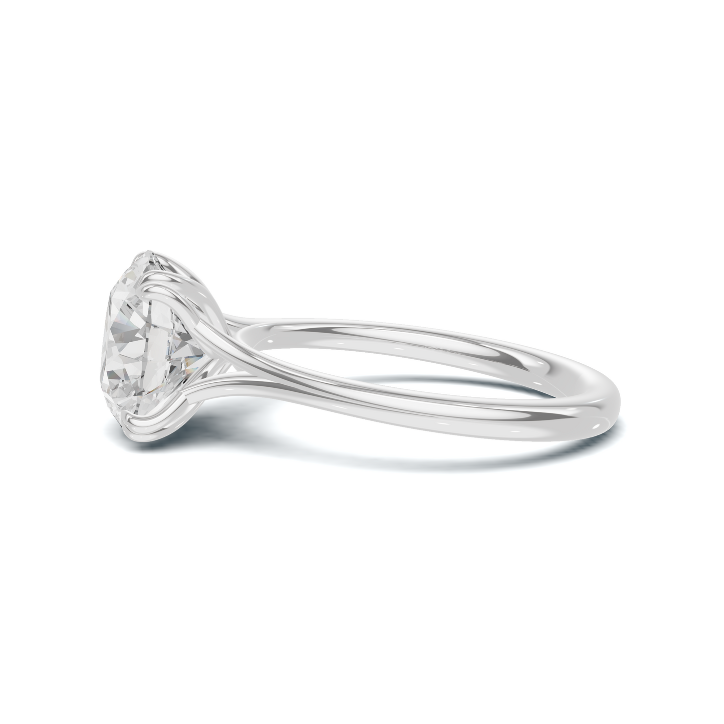 Elegant Sculpted Solitaire Ring