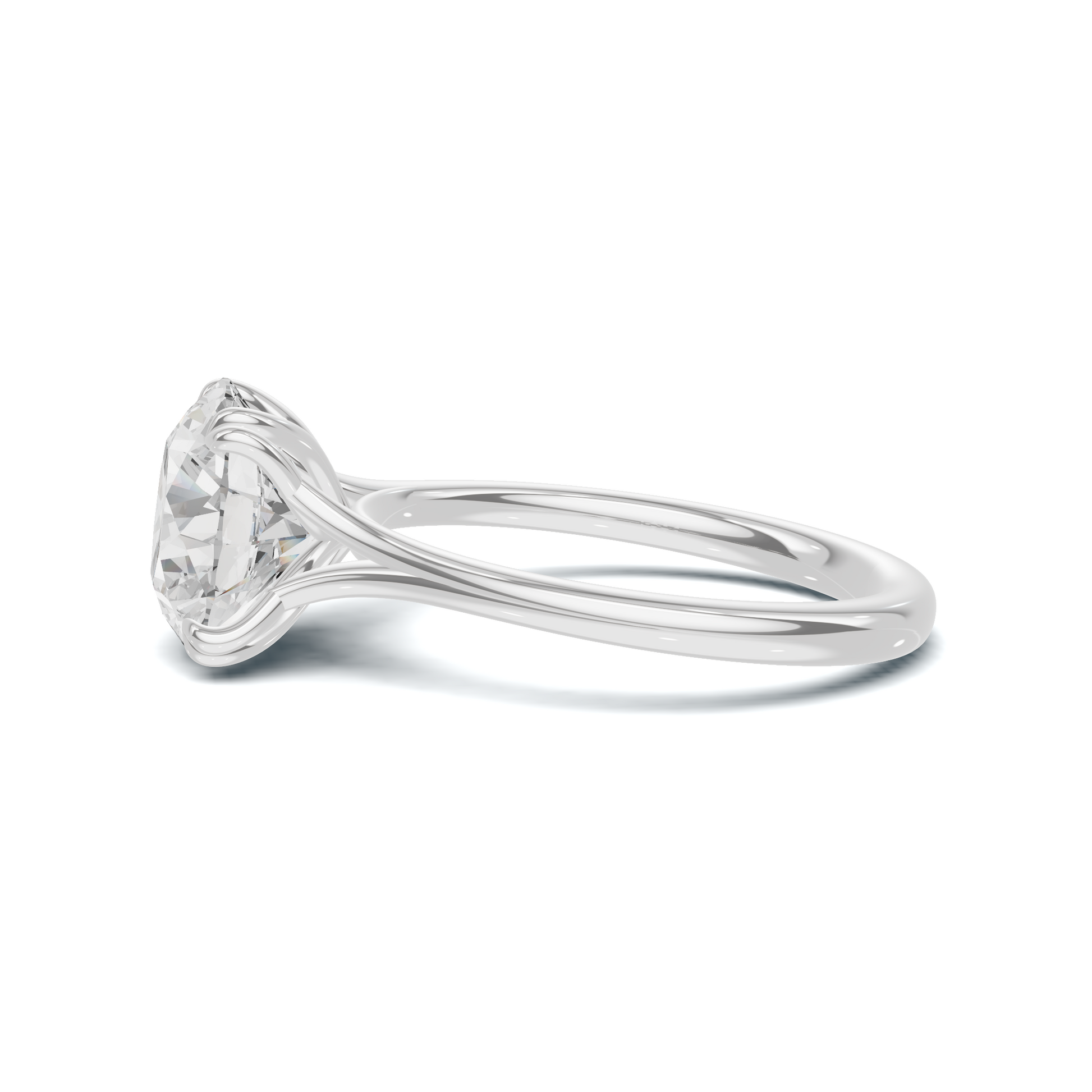 Elegant Sculpted Solitaire Ring