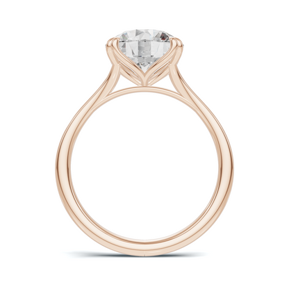 Elegant Sculpted Solitaire Ring