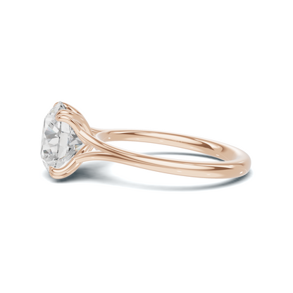Elegant Sculpted Solitaire Ring