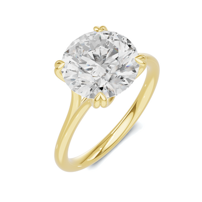 Elegant Sculpted Solitaire Ring